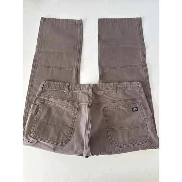 Key Worker Pants Mens Brown Canvas Carpenter Style 38x32 - Picture 3 of 5
